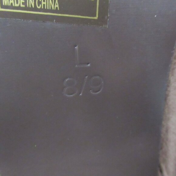 Beige Faux Suede Bootie w/ Tassels Size L (8/9) - Picture 8 of 9